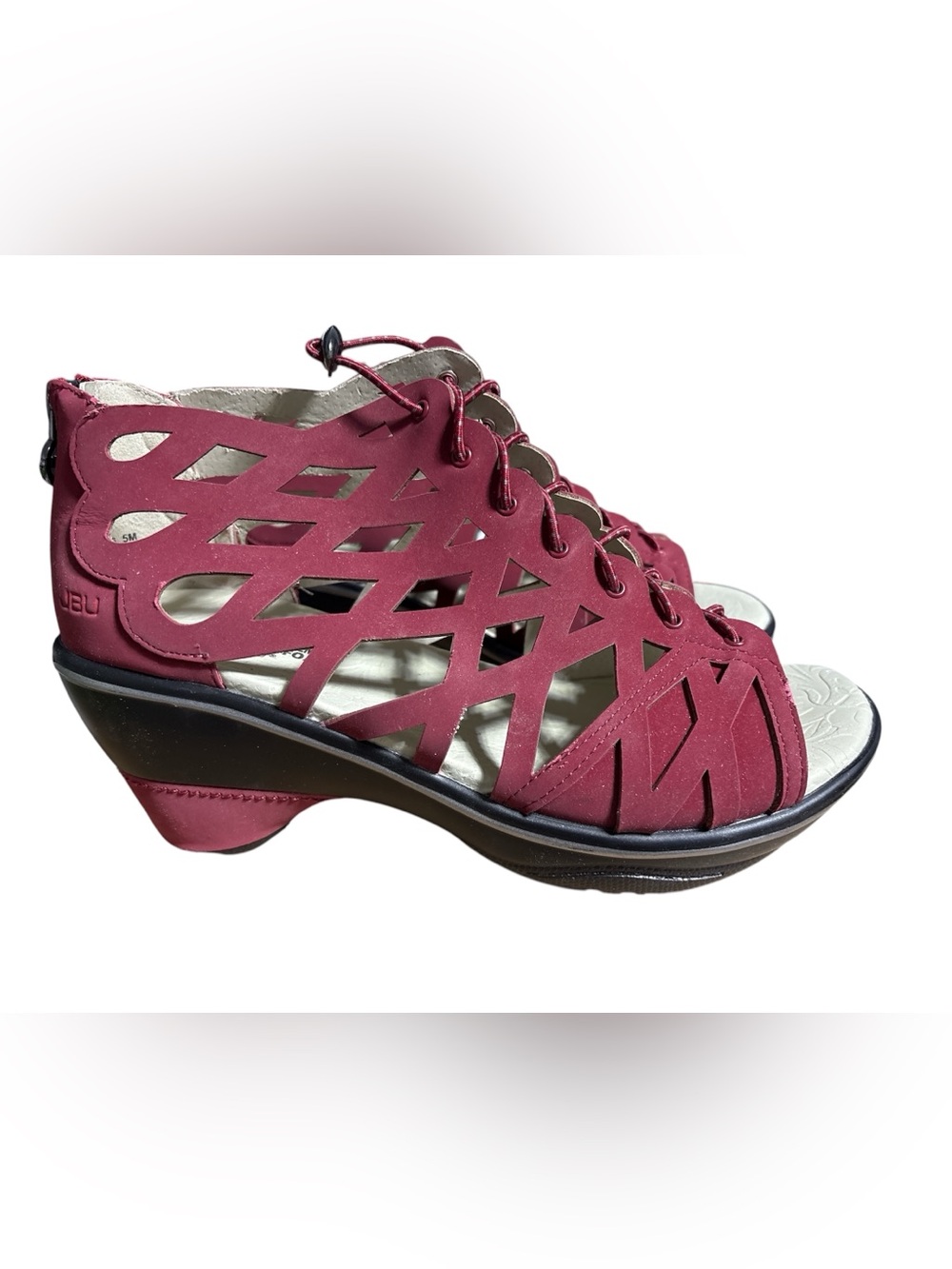 JBU by Jambi sugarcane gladiator bungee dress sandal NEW in Box